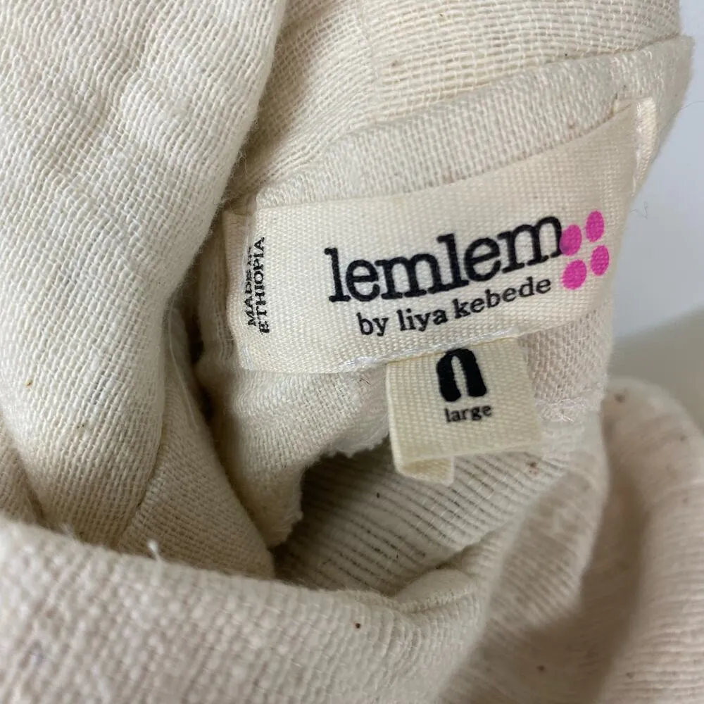 LemLem Gray Striped Debizaza Hooded Poncho Large NEW - Image 13