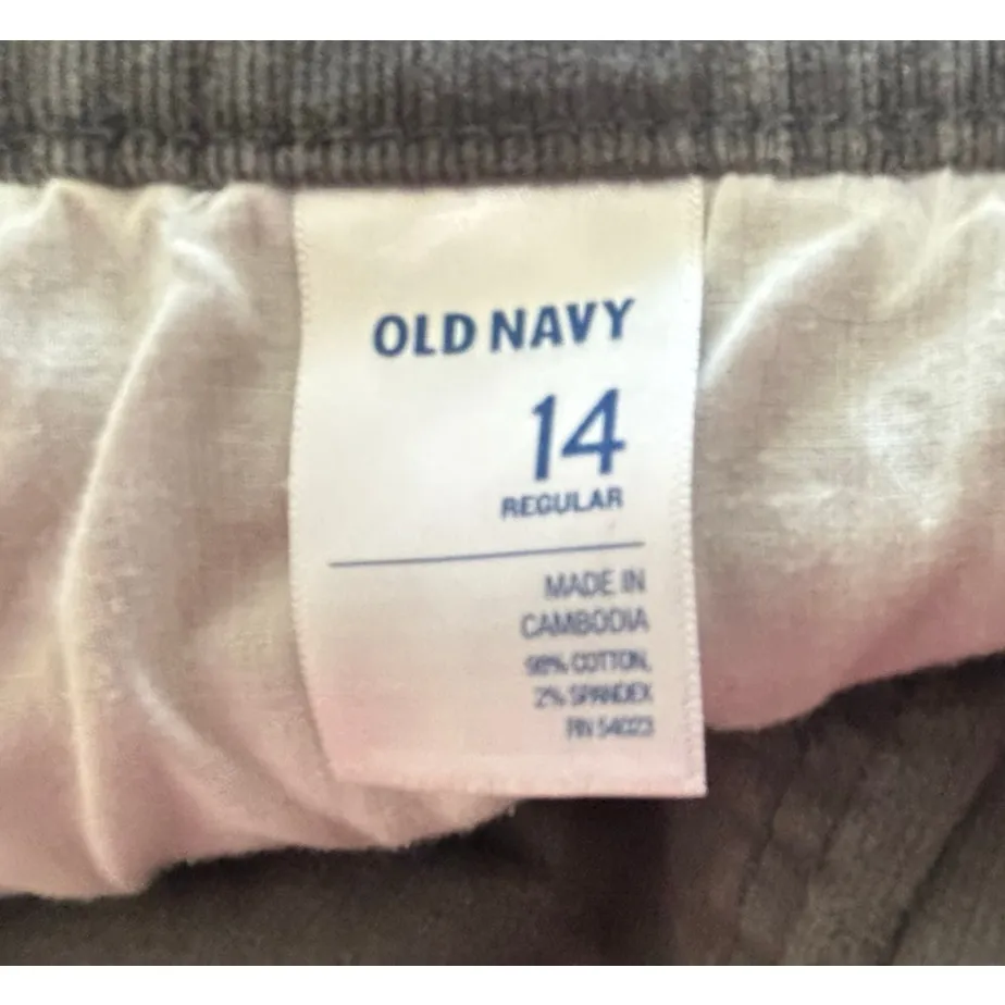Old Navy Gray Corduroy Pants Size 14 - Image 4