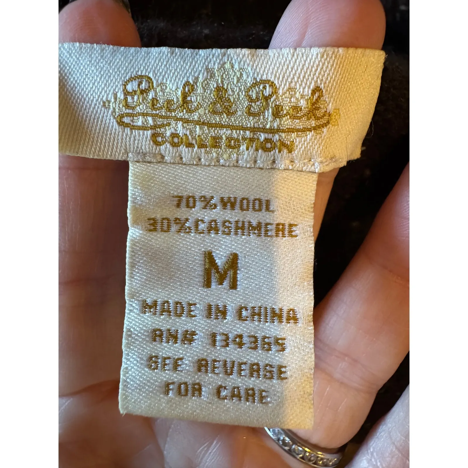 Peck & Peck Sweater Women Medium Brown Speckle Wool‎ Cashmere Knit Open Cardigan - Image 7