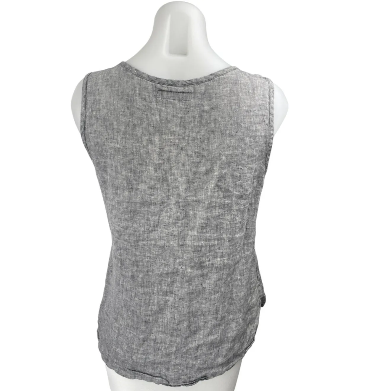 Flax Womens Gray 100% Linen Sleeveless Scoop Neck Cami Camisole Tank Top Size XS - Image 2