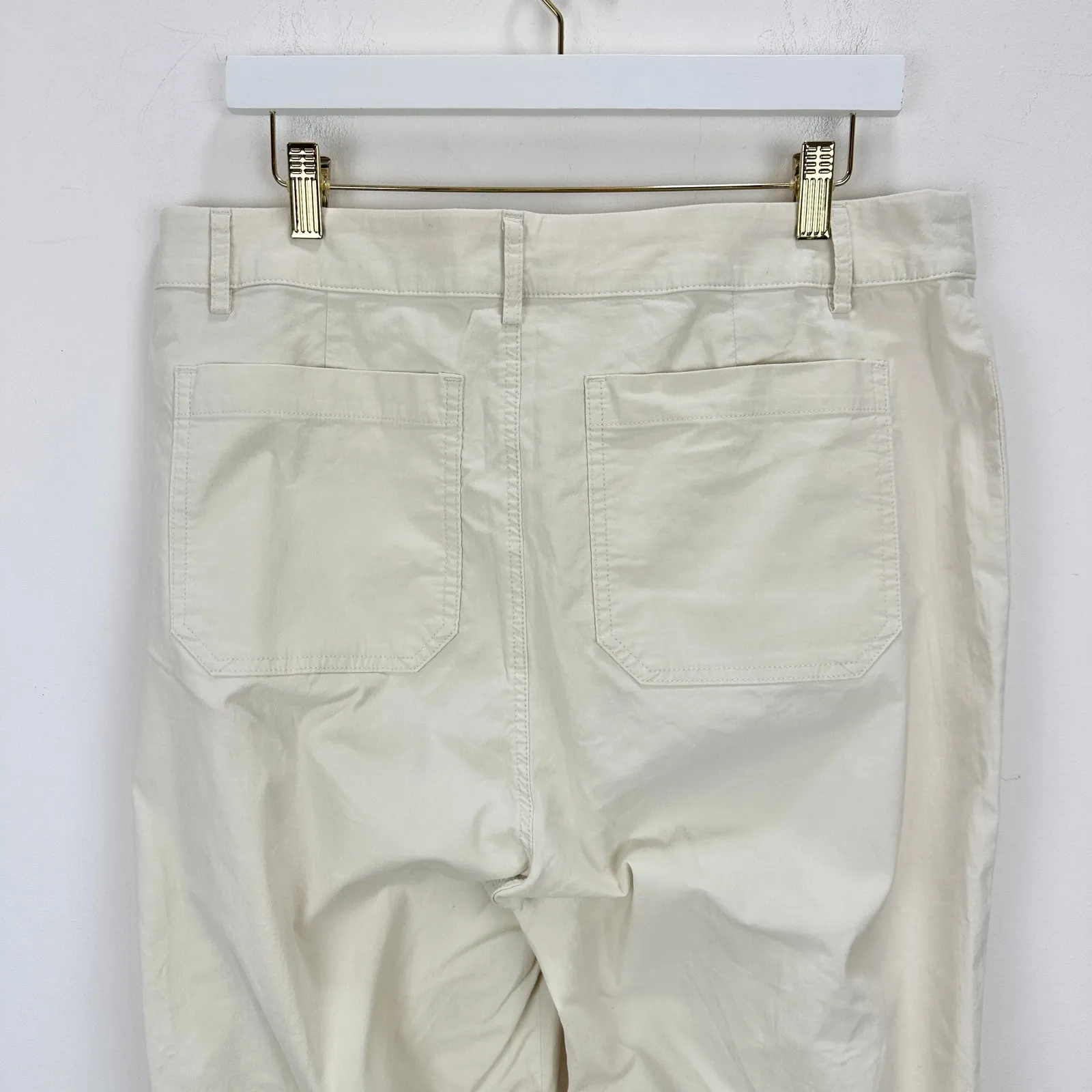 J.Crew Lizzie High Rise Patch Pocket Wide Leg Pant Classic Natural US 32 NWT - Image 13
