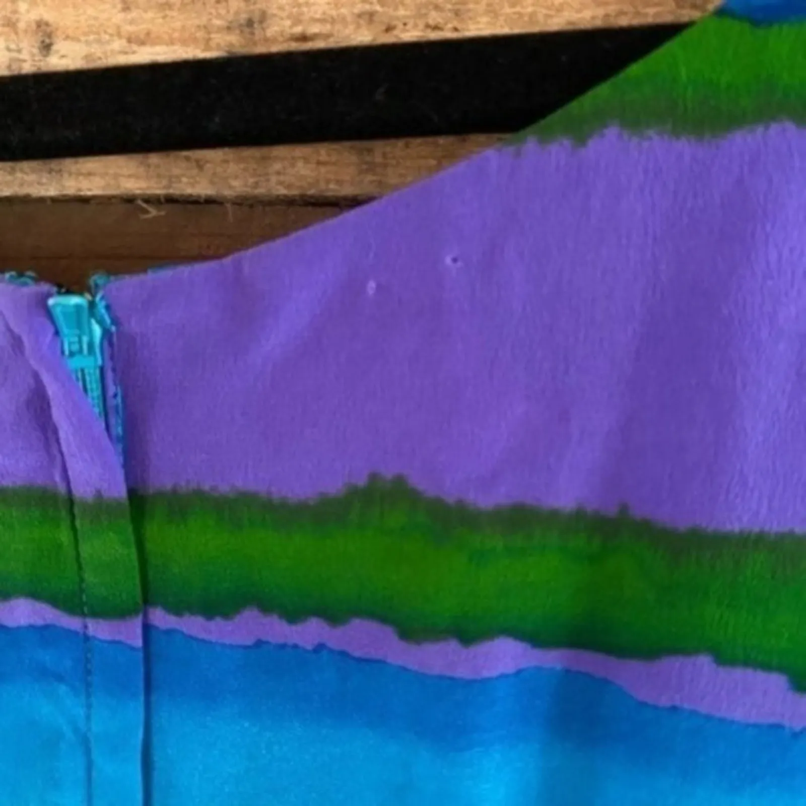 Maggy London Tribal Print 100% Silk Maxi Dress With Button Detail Size 10‎ - Image 10