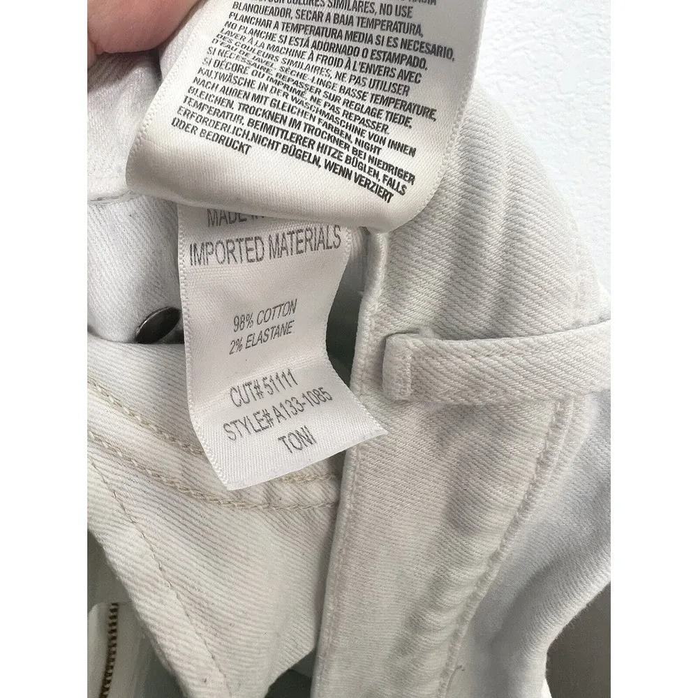 AGOLDE  Toni White Denim Straight Jeans Size 29 Mid Rise Ankle - Image 5