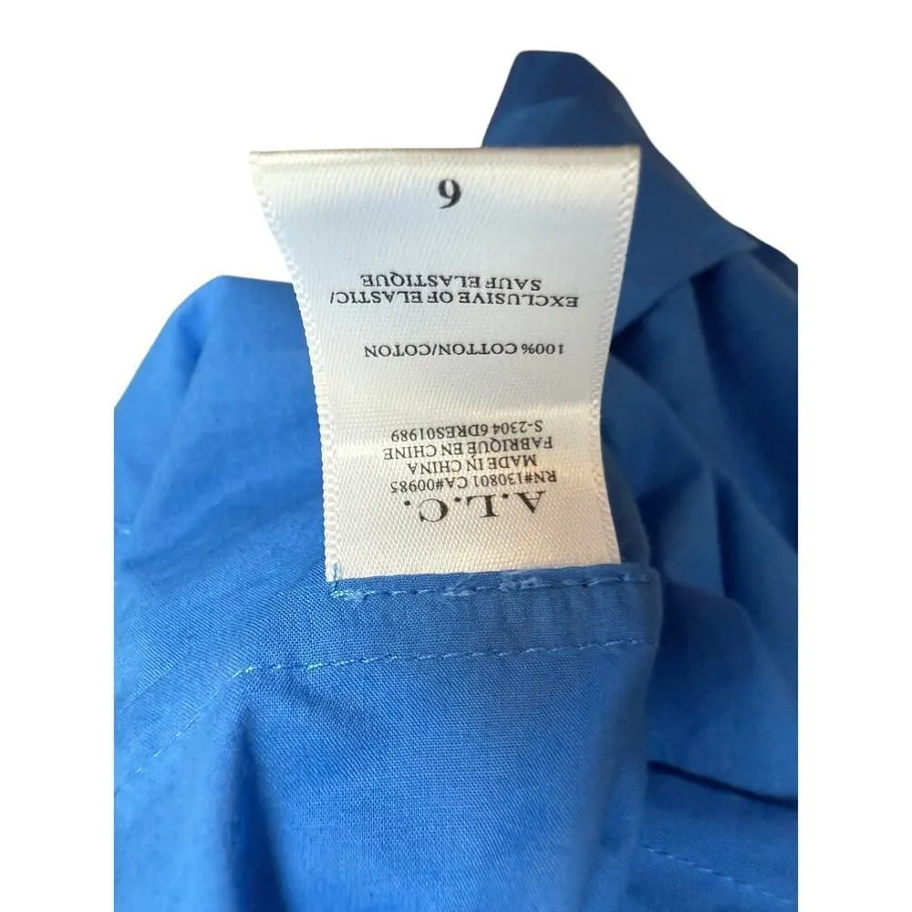 A.L.C. Aubrey Cut Out One Shoulder Midi Dress in Blue Sz. 6 - Image 7