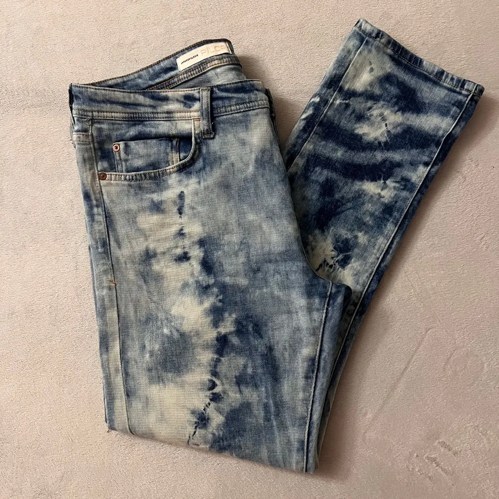 ANTHROPOLOGIE PILCRO Women's Slim Boyfriend Jeans Denim Tie Dye Stretch Size 31 - Image 5