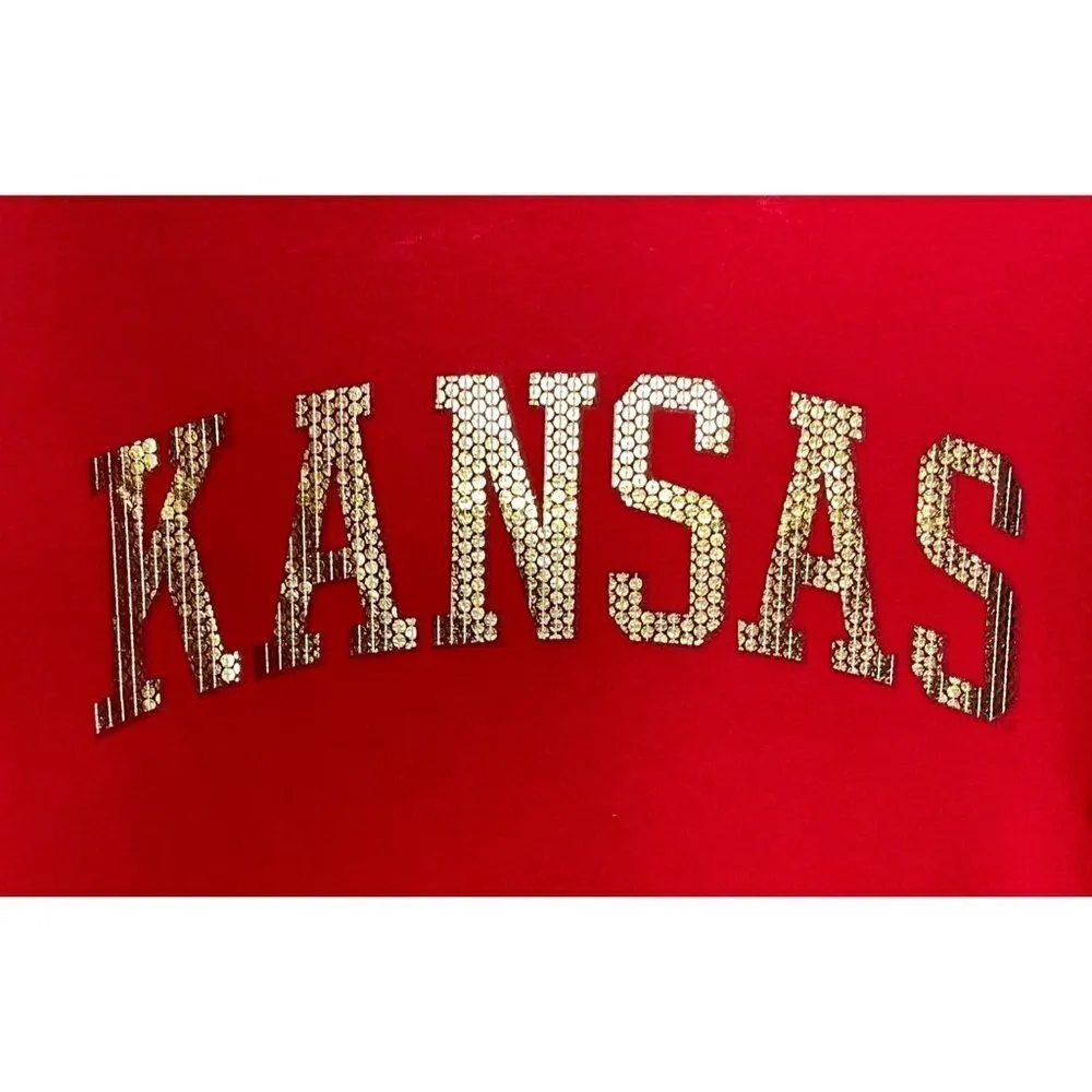 NWT Camp David Women's Kansas Short Sleeve Crewneck Tee T-Shirt Red M Medium - Image 3