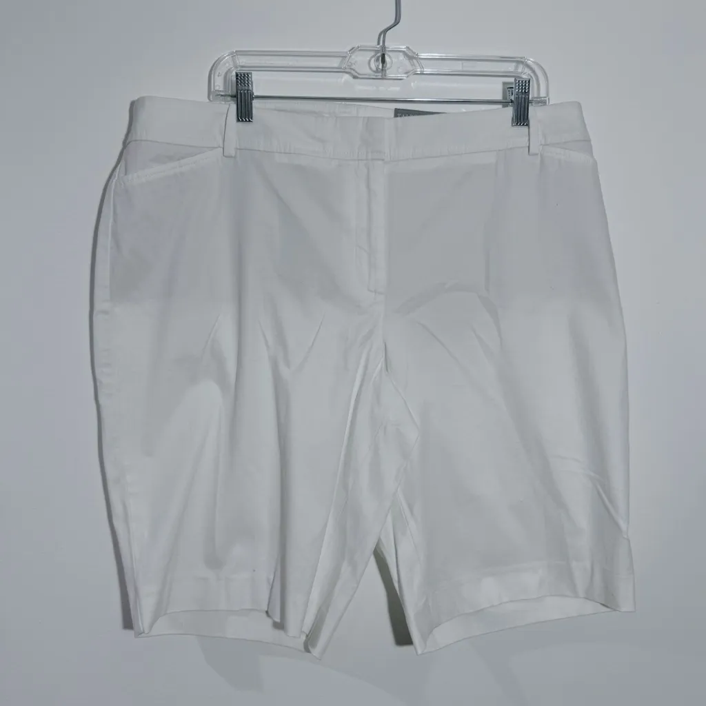 NWT‎ Talbots Perfect Short 11" In White Size 18W Petite - Image 2