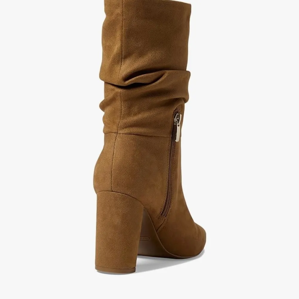 Nine West Women's Unni Brown Block Heel Slouch Boot - Image 8