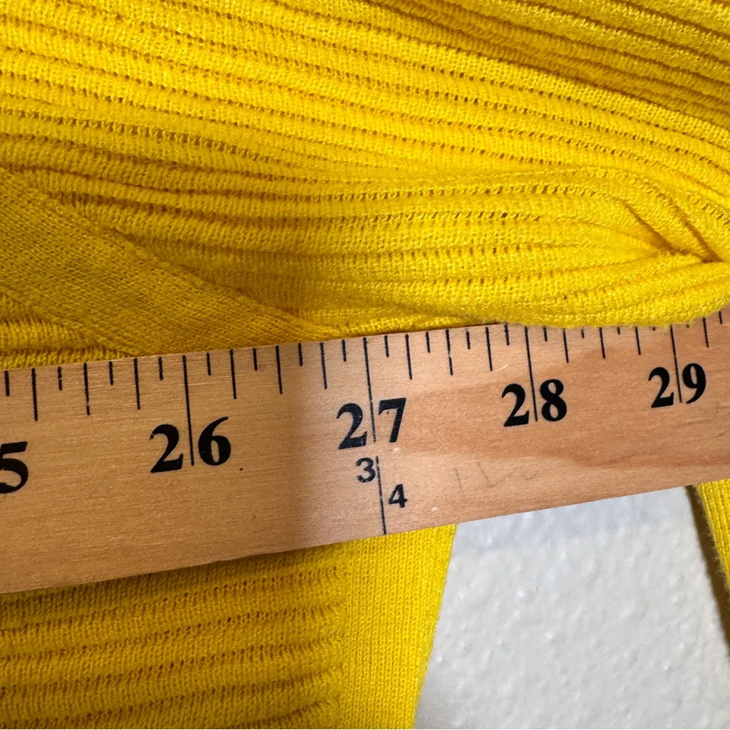 Cabi Yellow Oversized Cardigan Sweater Womens M Casual Fall Preppy Slouchy - Image 10