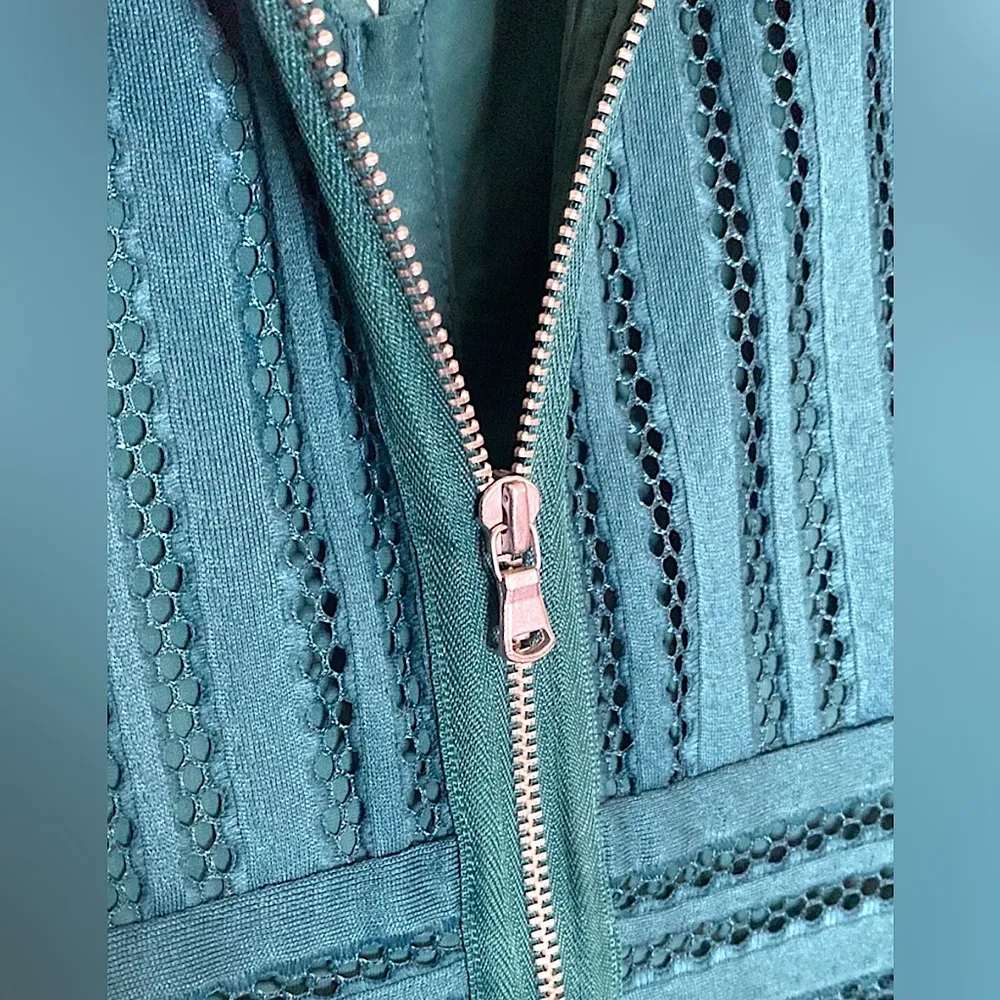 J.Crew cocktail dress teal v neck sz 2 - Image 9