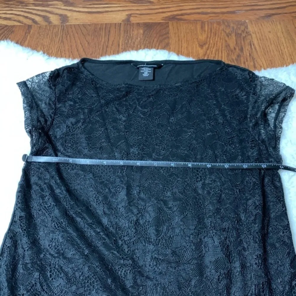 Vintage Y2K Victoria's Secret Black Lace Short Sleeve Crewneck T-Shirt Size XS - Image 8