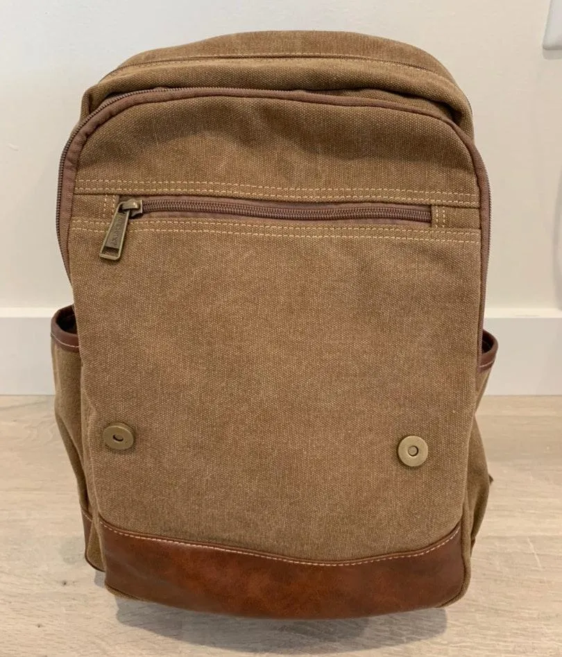 EuroSport Canvas Backpack Brown - Image 2