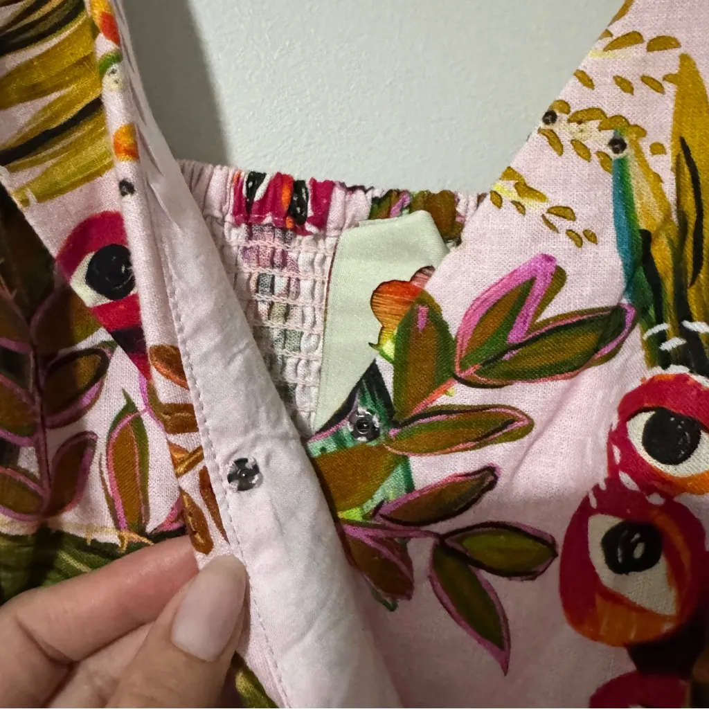 Farm Rio Pink Into The Jungle Mini Dress Size XS - Image 9