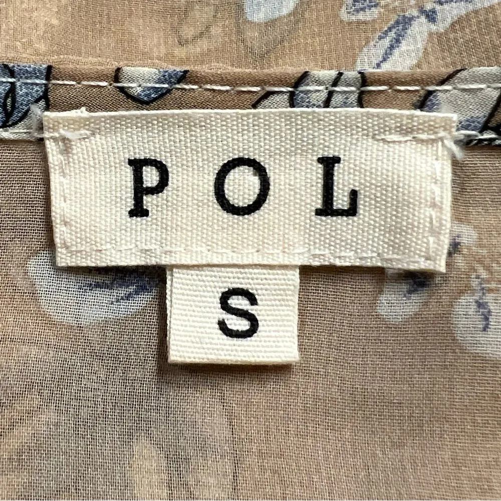 POL Womens Velvet Floral Whimsigoth Top Size S Boho 70s Retro Fairy Hippie - Image 8