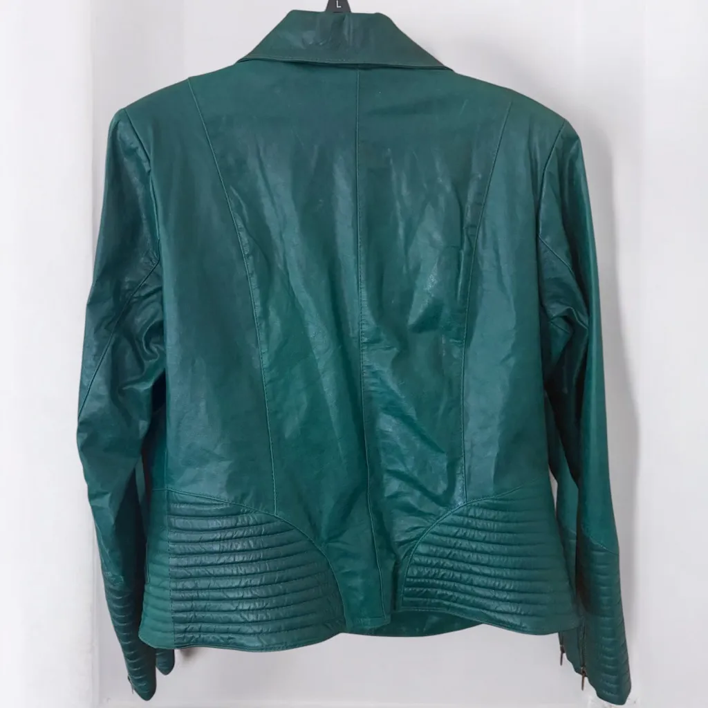 Women's Genuine Leather Jacket | Antilope Argentina| Green| M/L (3) Green Size M - Image 3