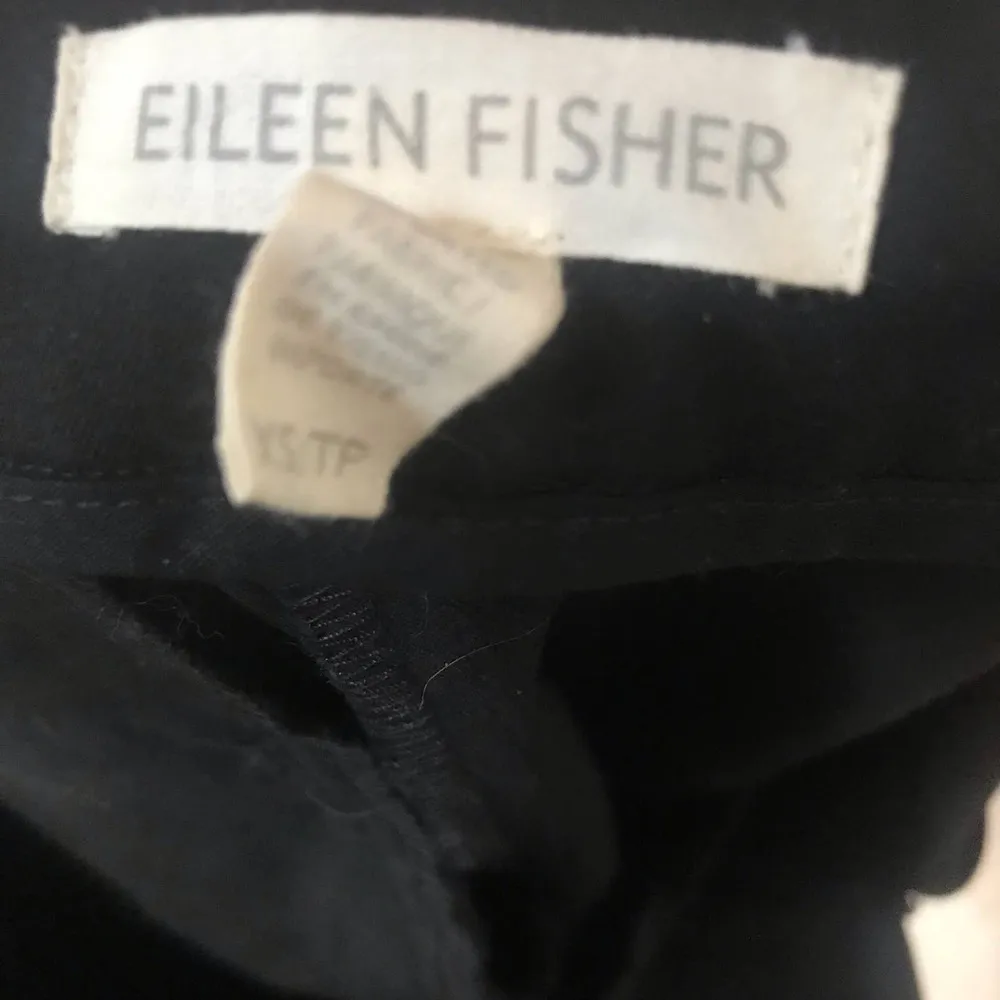 Eileen Fisher Blue Black Colorblock Trouser Pants Women's Size XS - Image 9