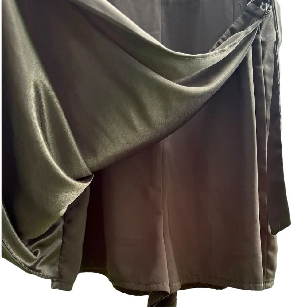 Missguided Wrap Romper Spaghetti Straps Knee Length Size 16 - Image 11