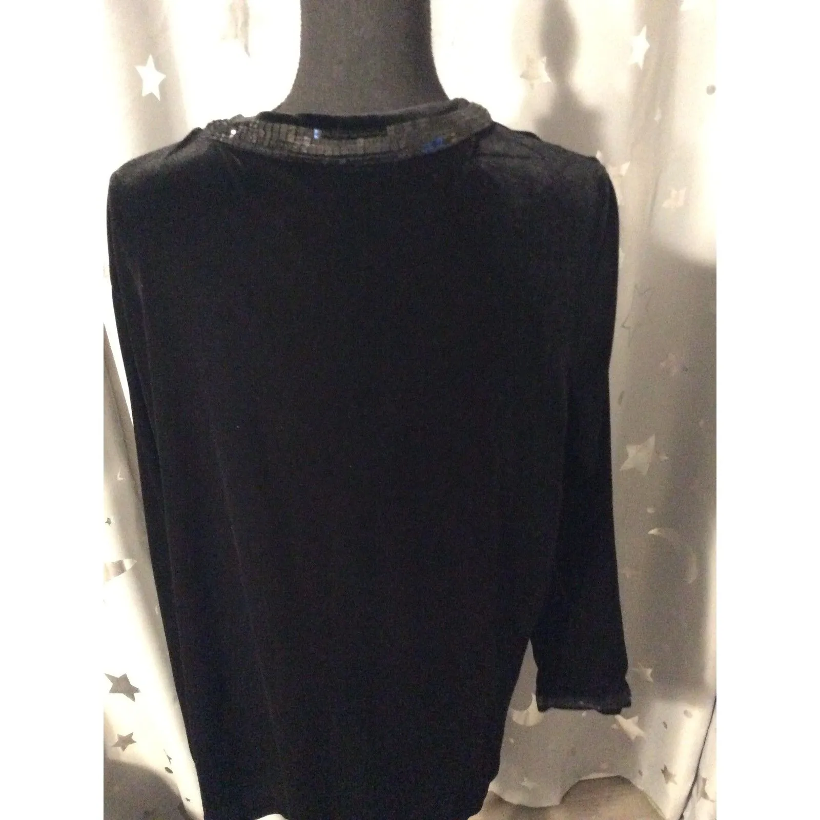 Quacker Factory XL Velour jacket Sequin Womens Long Sleeve Holiday Party Beaded - Image 6