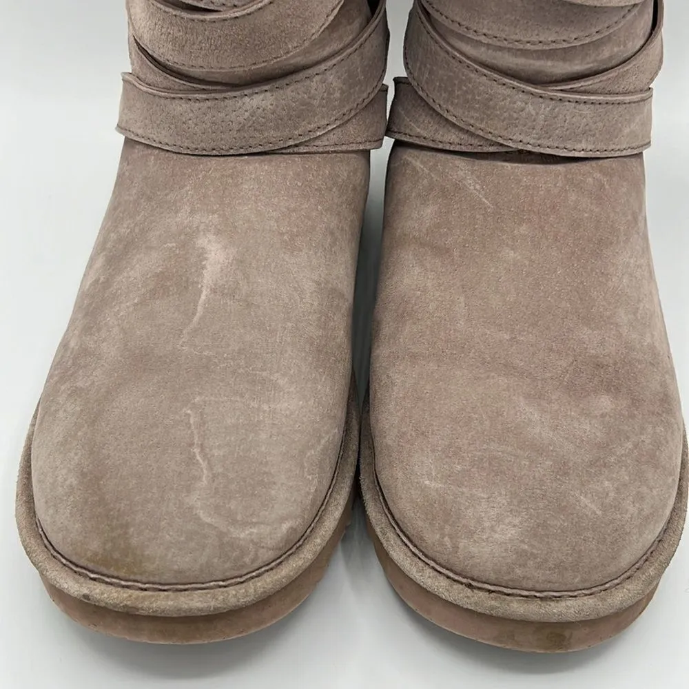 Lamo Sherpa lined‎ fur boots Size 8 B72 Gray - Image 3