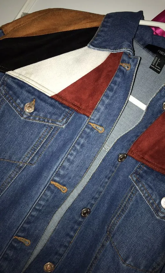 Forever 21 Colorblock Denim Jacket - Image 2