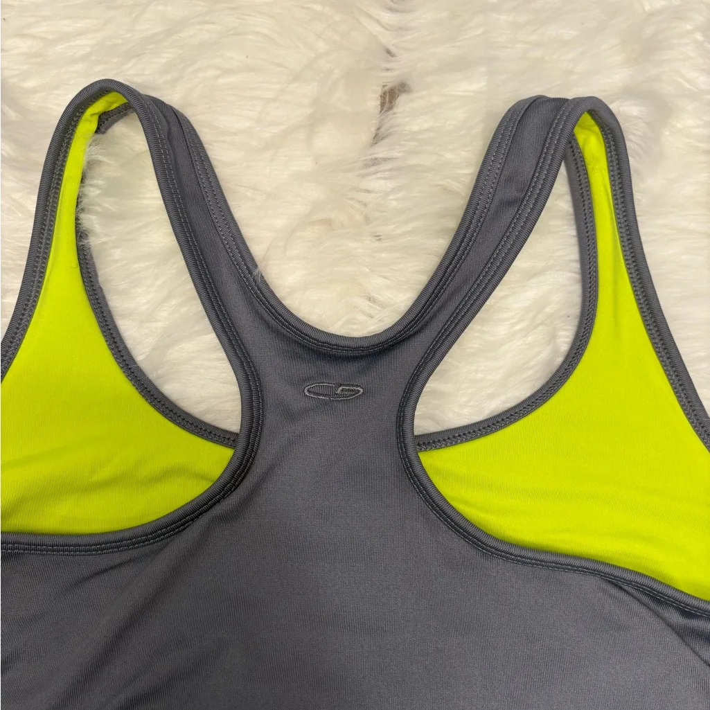 Champion Lime Green and Gray Fitted Tank Size M - Image 4