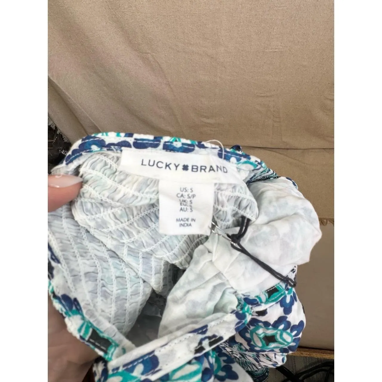 Lucky Brand Womens Sleeveless V-Neck Maxi Dress Size S Pockets Tiered Ruffle - Image 7