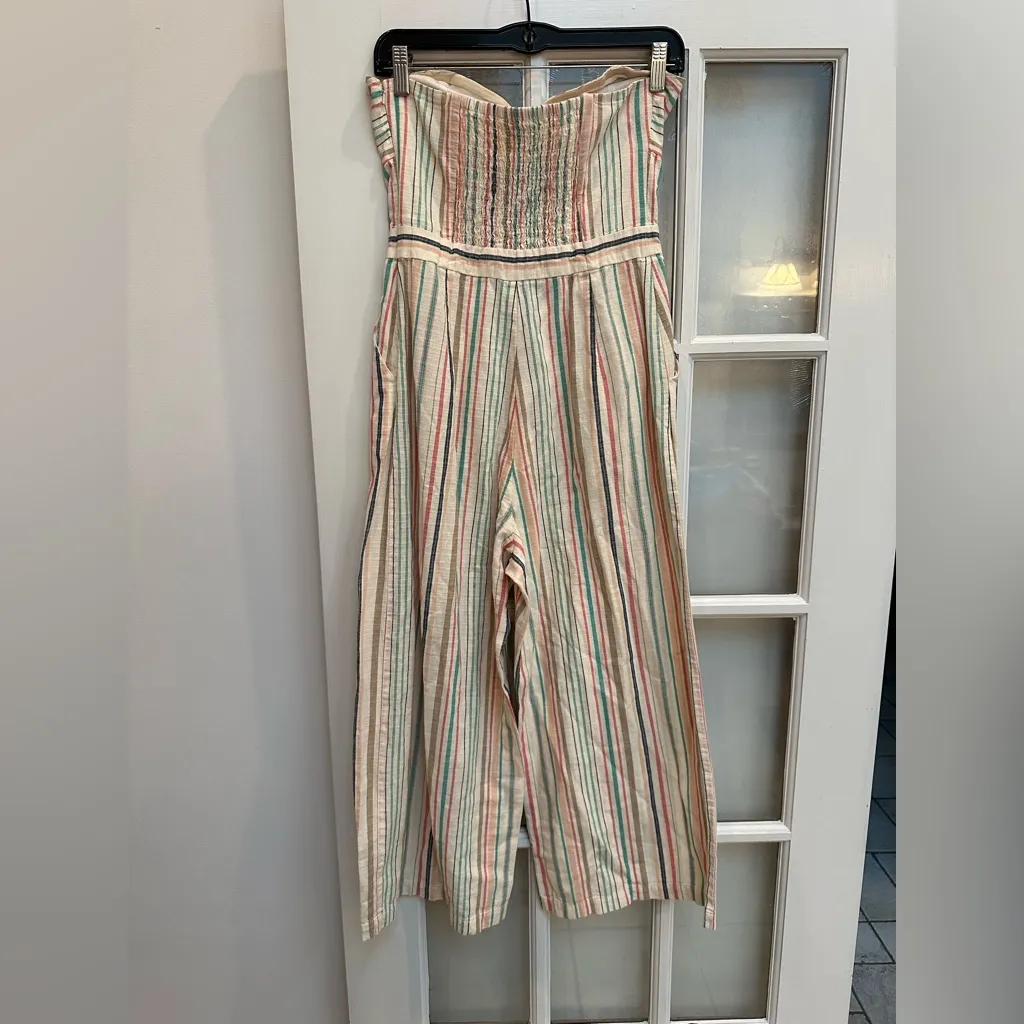 Parker Bohemia Striped Sweetheart Strapless Jumpsuit In Oualie Stripe Size 6 - Image 8