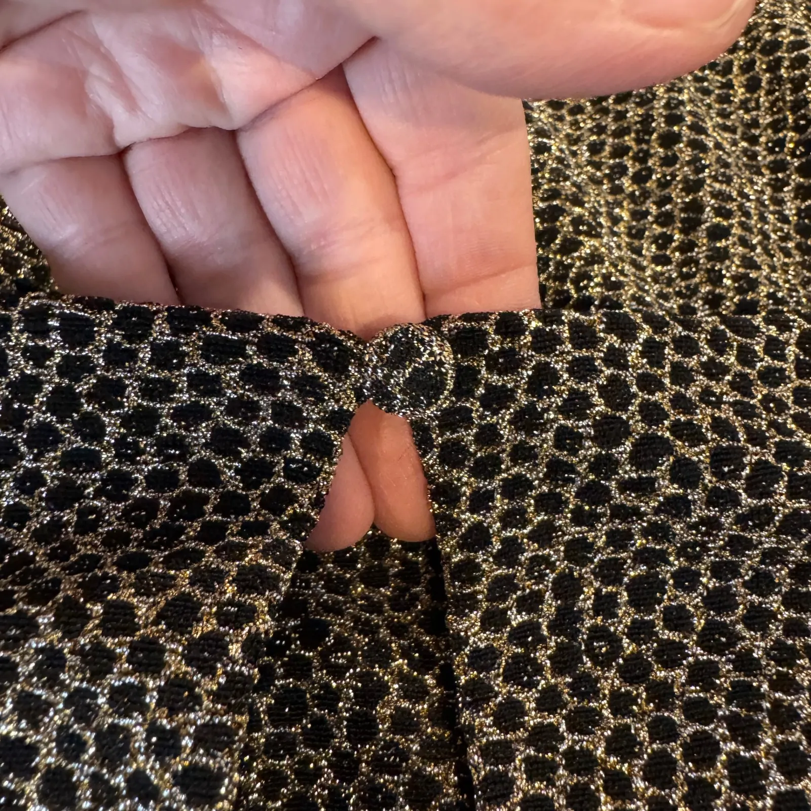 Torrid Festive Midi‎ Dress Gold Metallic Sleeveless A-Line Pockets 2x Lined - Image 3