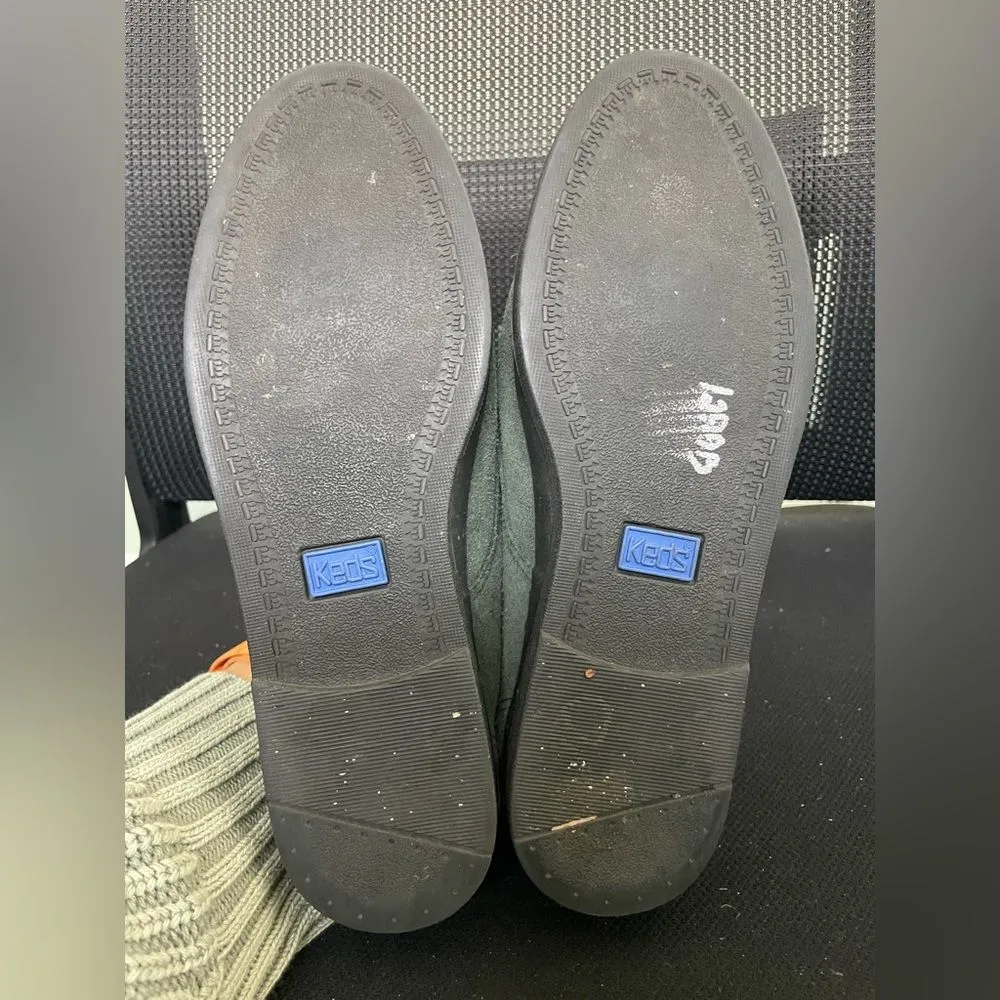 VTG 80s Keds High Top Forest Green Leather Shoe Sneaker Fairy Cottagecore Sz 8 - Image 7