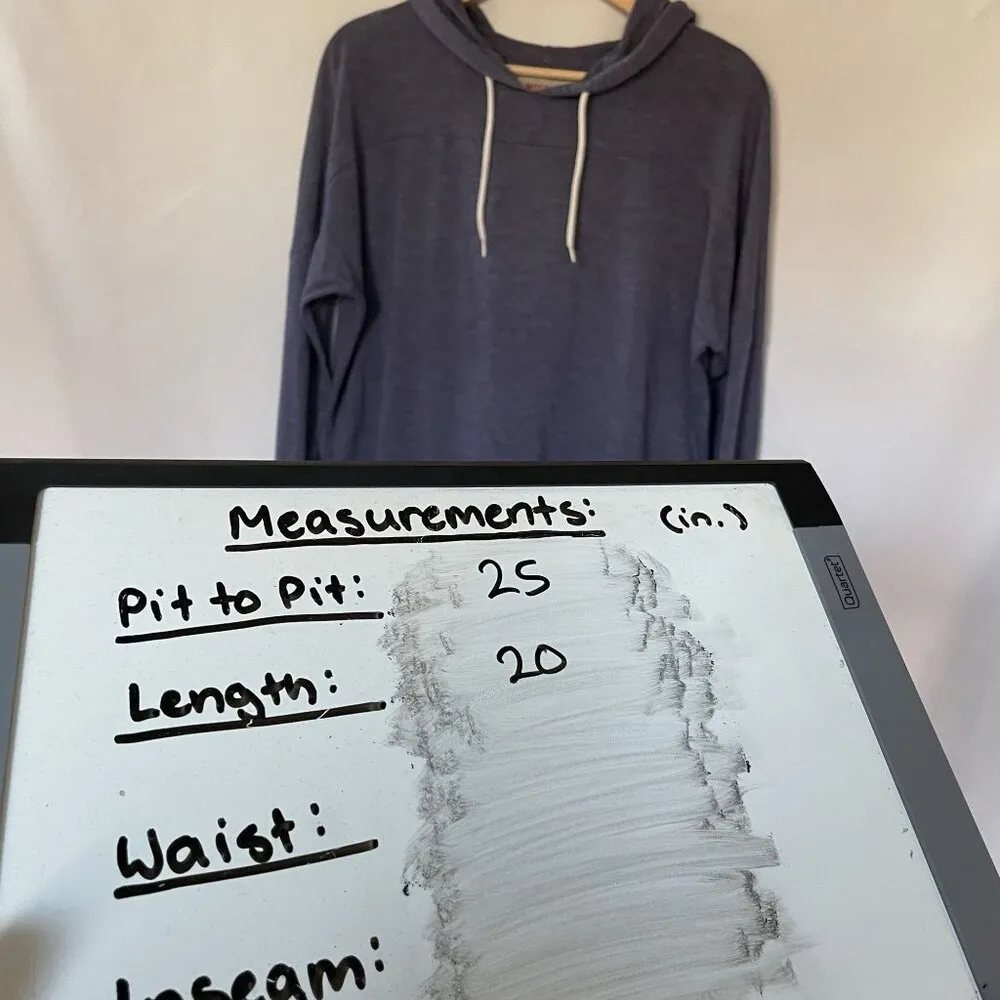 Mossimo Supply Co. indigo lightweight hooded sweater hoodie women's size M - Image 7