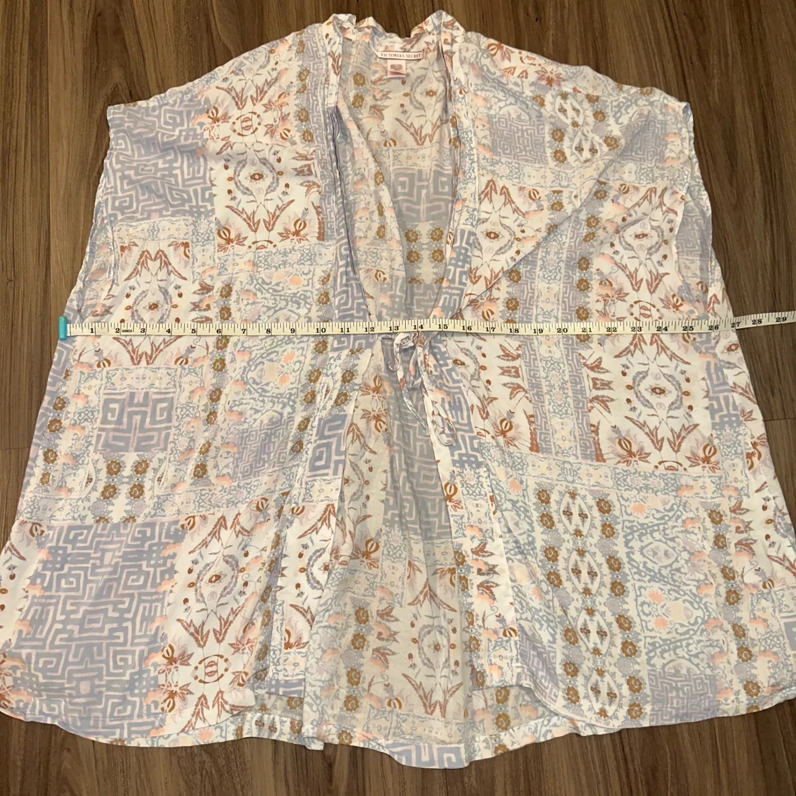 Victoria's‎ Secret Tie-Front Kimono Caftan Swim Cover-Up — One Size Boho print - Image 7