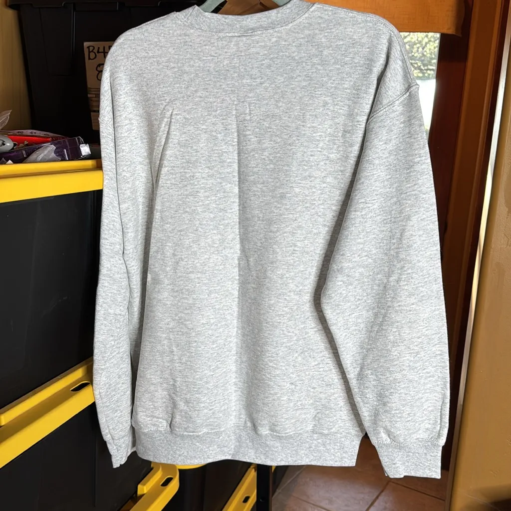 NWT ALLGOOD Artistry ‘Be You’ Skeleton Hand Rainbow Pride Sweatshirt Gray Sz Med - Image 9