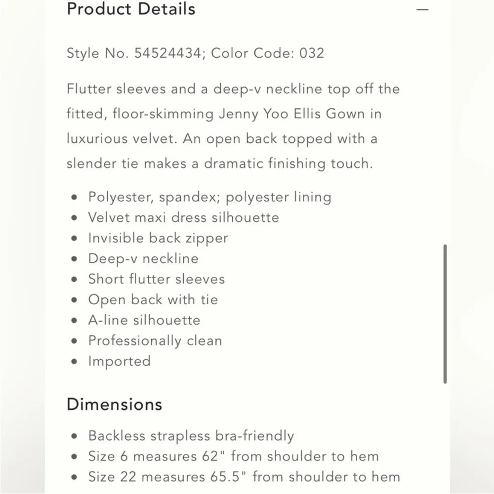 BHLDN Jenny Yoo Ellis Flutter-Sleeve Open-Back Stretch Velvet Gown Dark Berry 12 - Image 12