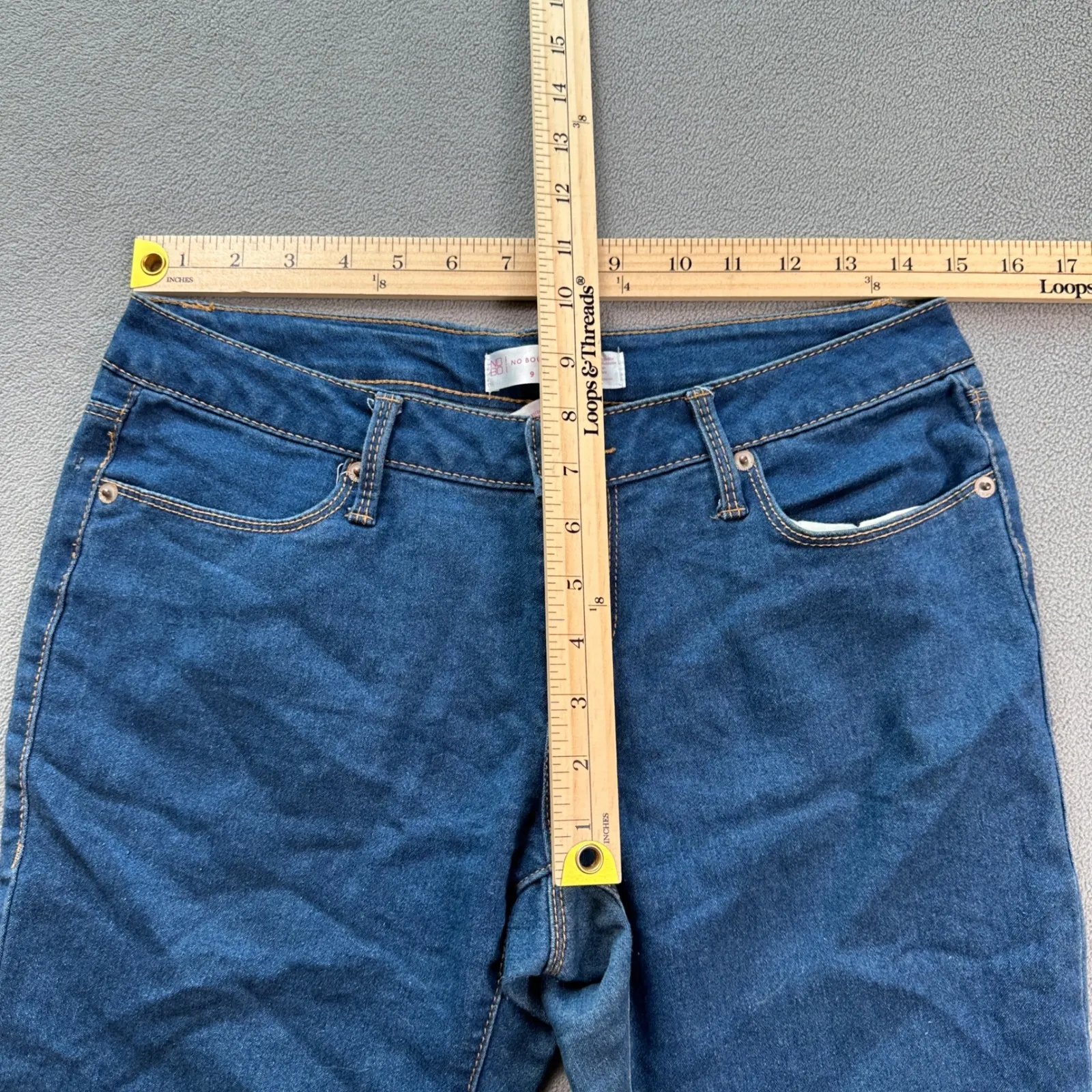 No Boundaries Womens Blue Denim Jeans 9 30x30 Slim Fit Casual Everyday Pants - Image 3