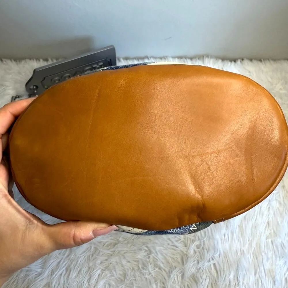 y2k Rare COACH Denim Leather Patchwork Shoulder Bag Crossbody - Image 6