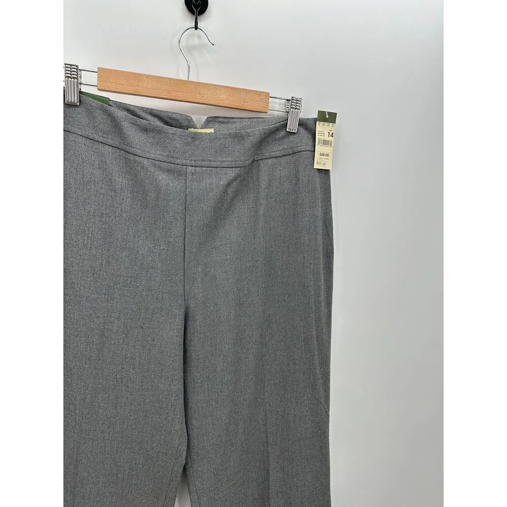 NWT Eddie Bauer Bremerton Fit Gray Wide Leg Trousers Dress Pants Womens Size 14 - Image 4