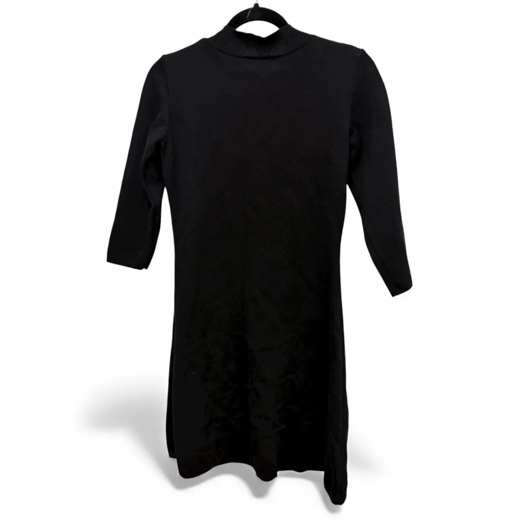 ROBBIE BEE Petite Mockneck Long-Sleeve Love A-Line Sweater Dress Petite Medium - Image 4