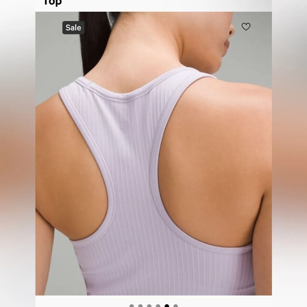 NWT Lululemon Ebb to Street Cropped Racerback Tank Top / LILAC ETHER - Image 5