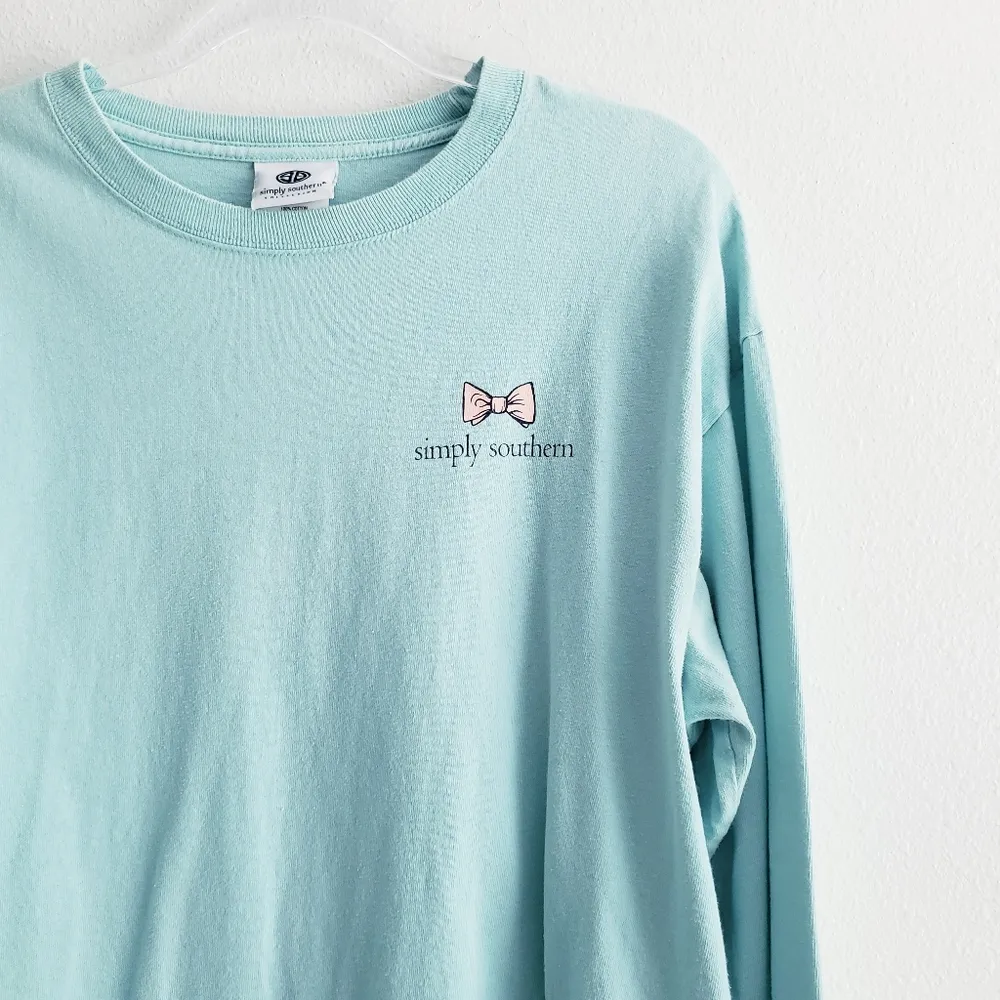 Simply Southern Golden Retriever Puppy Prep Preppy Football Long Sleeve Top - Image 3