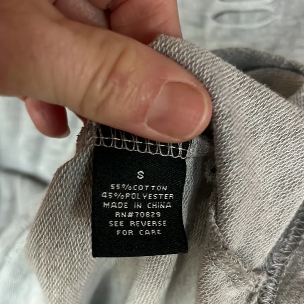 Comfy Oversized Gray Hoodie Long Top Womens Small - Image 8