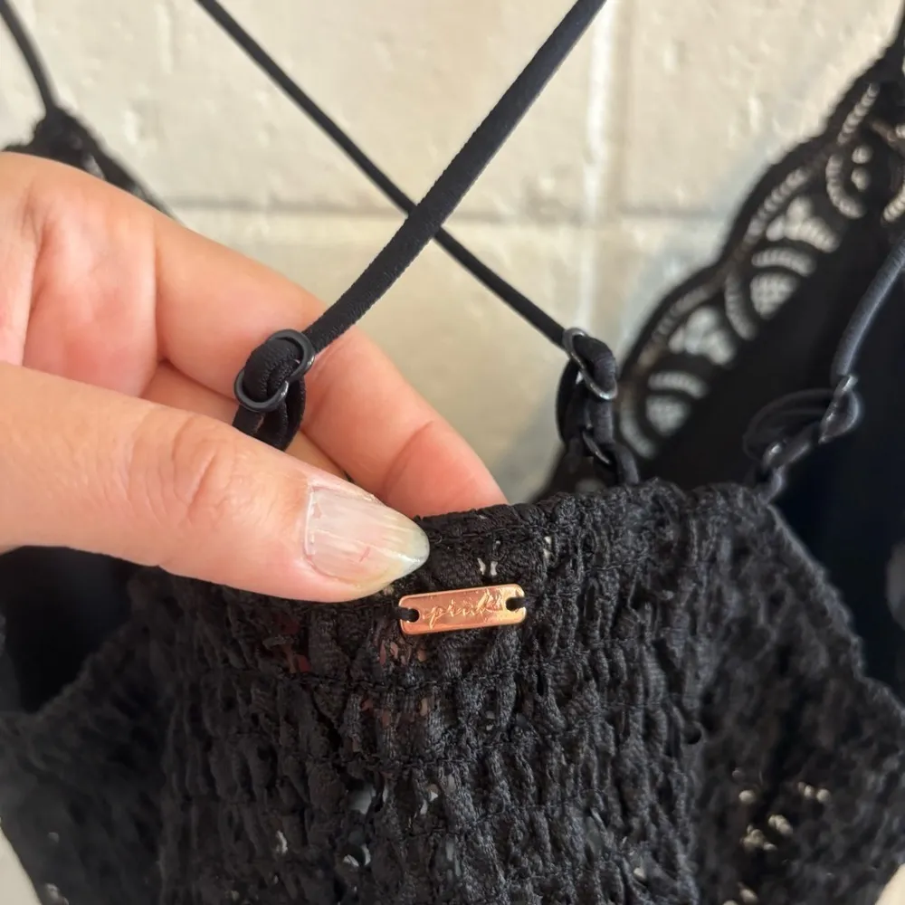 VS Pink black Lacey mini dress - Image 3