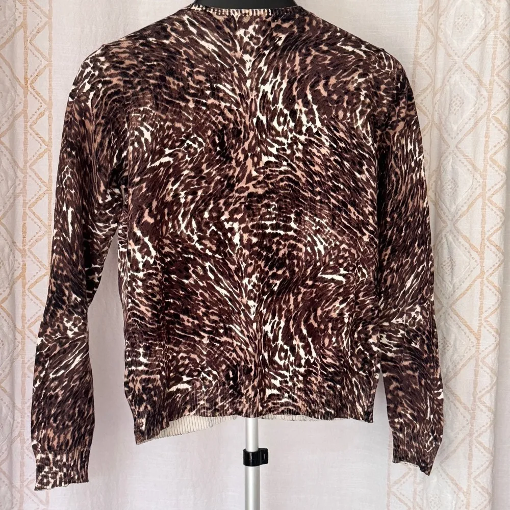 2 for $15 Liz Claiborne animal tiger print cardigan - Image 3