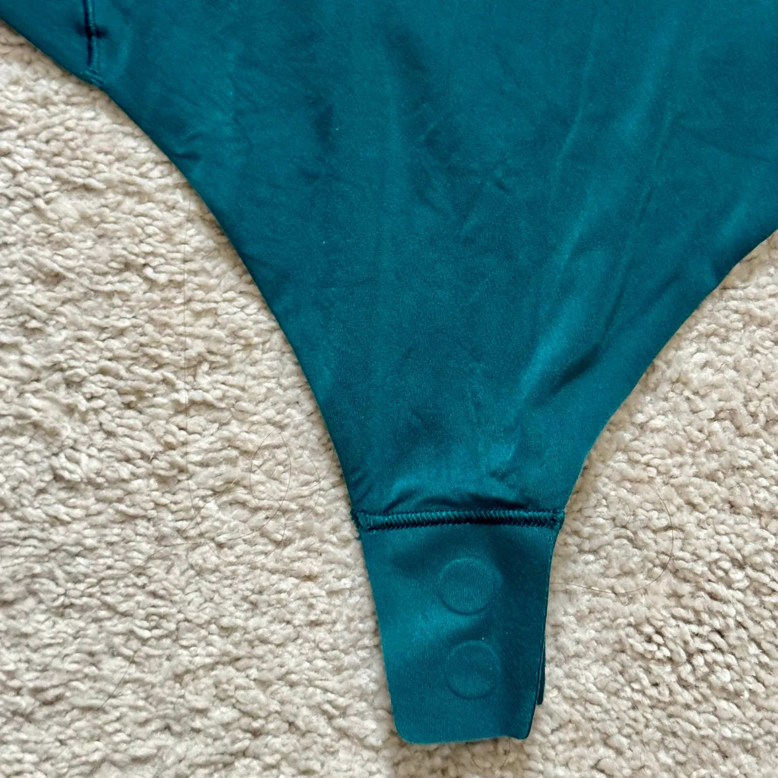 Lululemon Wundermost Nulu Turtleneck Bodysuit Womens Small Teal Career Layering - Image 4