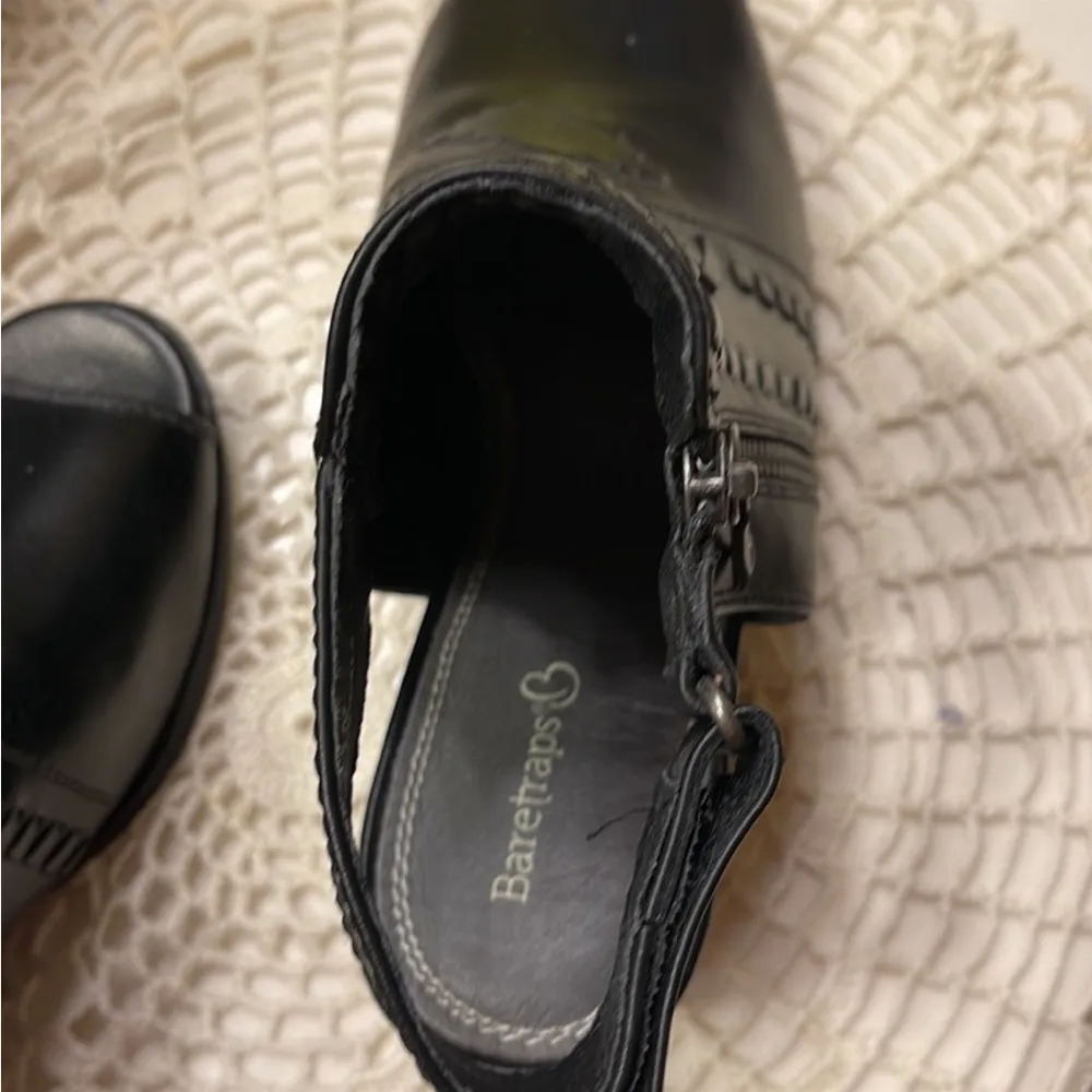 Baretraps BareTrap Black Open Toed Block Heel Caged Sandal with Easy Entry - Image 7