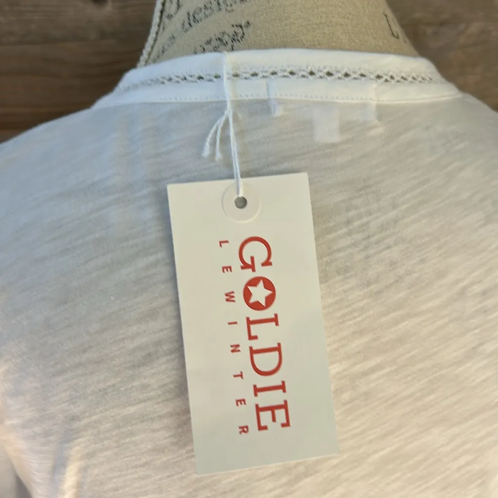 NWT Goldie Link Embroidery Ruffle Sleeve Top White Size Small - Image 8