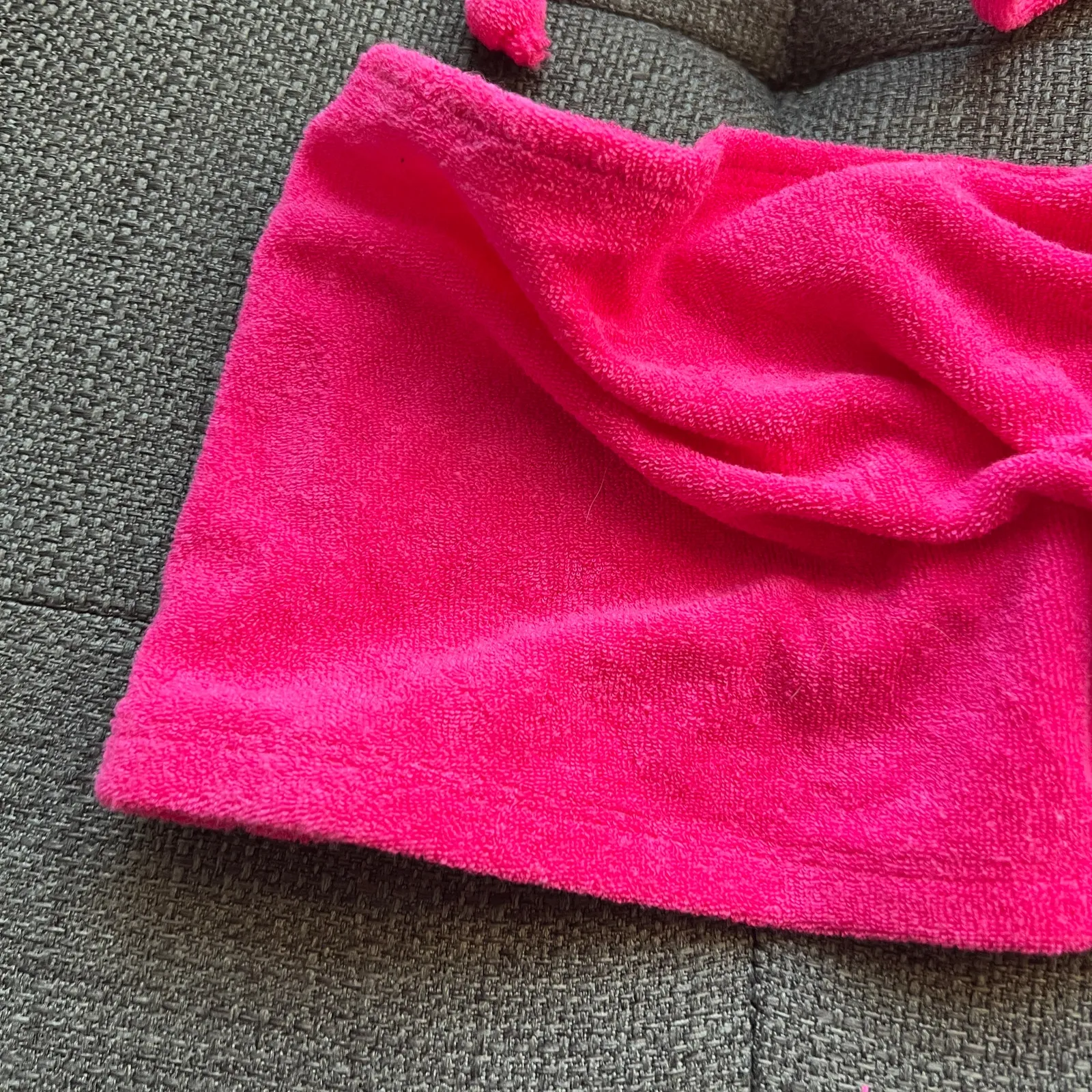 Wild Fable Women's Vibrant Pink Towel Terry Tiny Tank Top - Size XL - NWT - Image 4