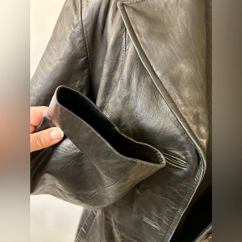 Siena Studio Black Leather Jacket Size Small - Image 5