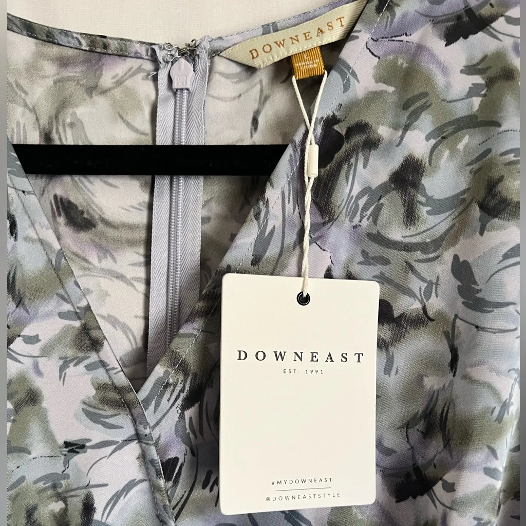 DownEast Women's Celia Floral Dress - Blue, Purple, and Green - Image 7