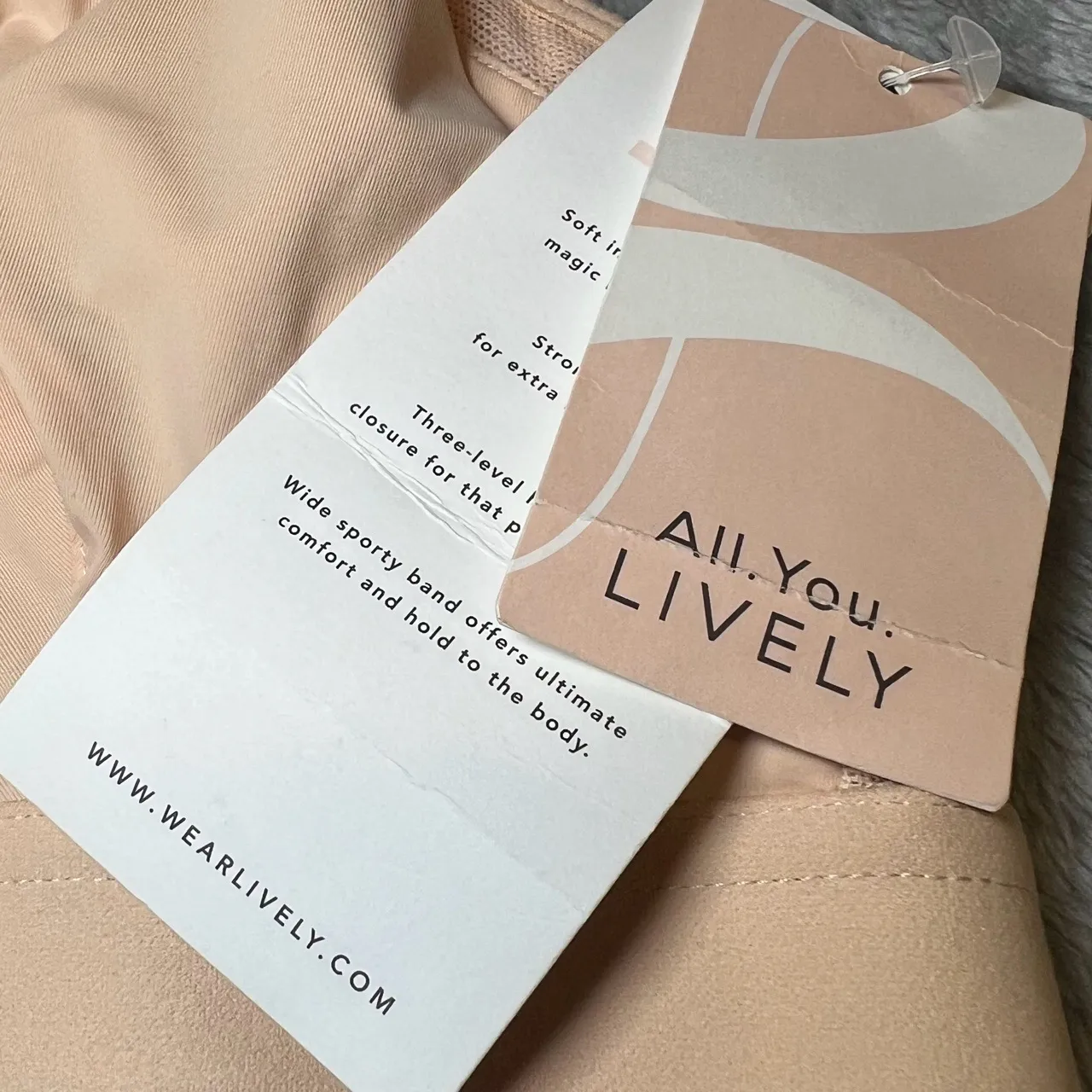 All You Lively Bra Womens Size 1 Beige Wireless Adjustable Minimalist Soft New Tan Size undefined - Image 4