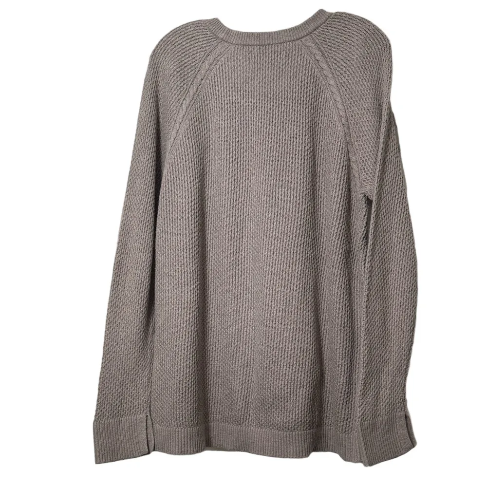 LOFT Taupe Textured Crew Neck Sweater - Image 10